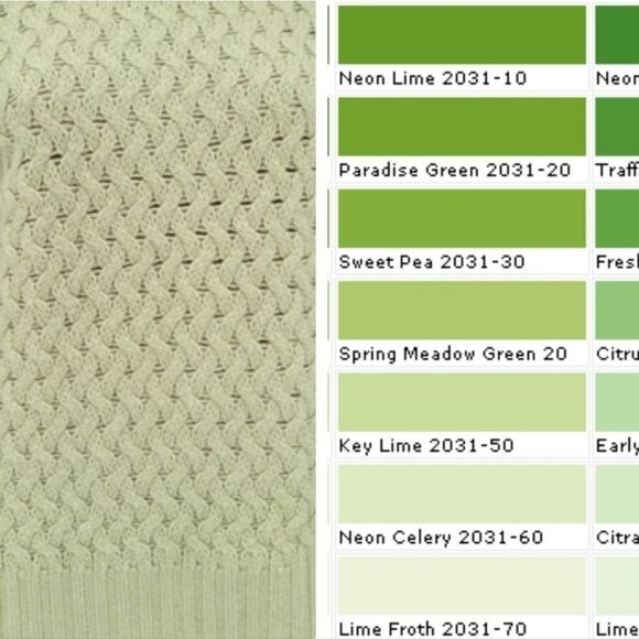 Harold's Cashmere Wasabi Spring Green Cable Knit Pointelle Cowl Neck Sweater - Picture 11 of 11